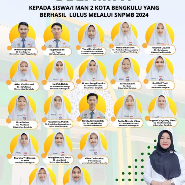 20 siswa MAN 2 Lulus SPMB 2024